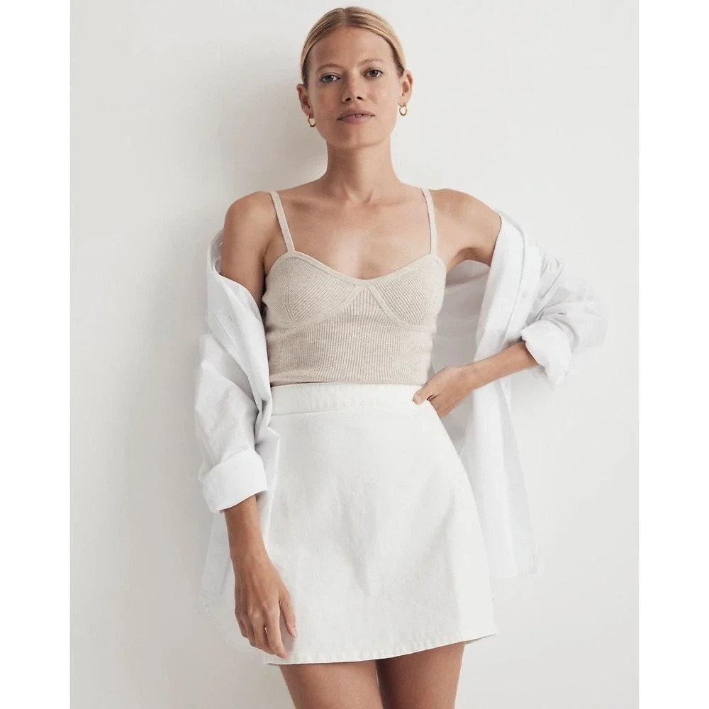 Madewell Denim High-Waist Straight Mini Skirt